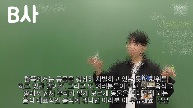 타사 자막 예시