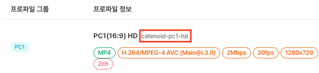 인코딩 프로파일 키